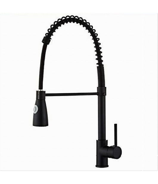 Rubinetto Miscelatore Cucina Con Doccetta A Molla Lavello Isola Canna Alta 87465         