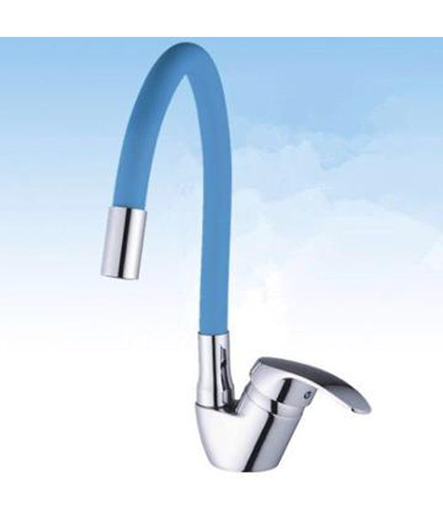 Rubinetto Miscelatore Girevole Per Lavandino Lavello Cucina Colore Canna Blu         