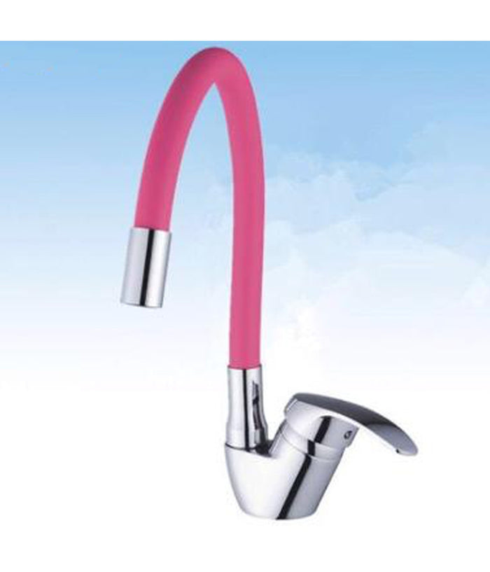 Rubinetto Miscelatore Girevole Per Lavandino Lavello Cucina Colore Canna Fucsia         