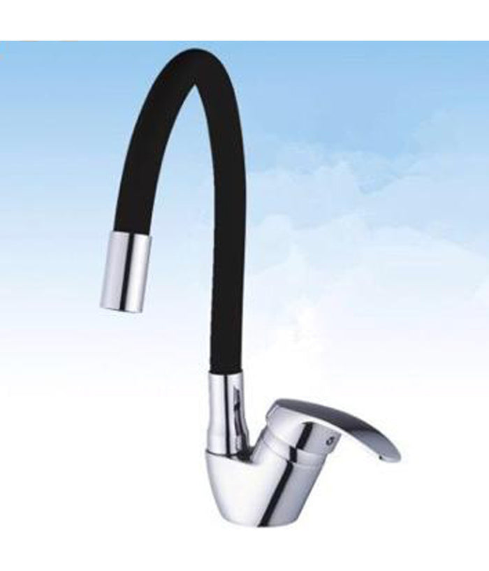 Rubinetto Miscelatore Girevole Per Lavandino Lavello Cucina Colore Canna Nero         