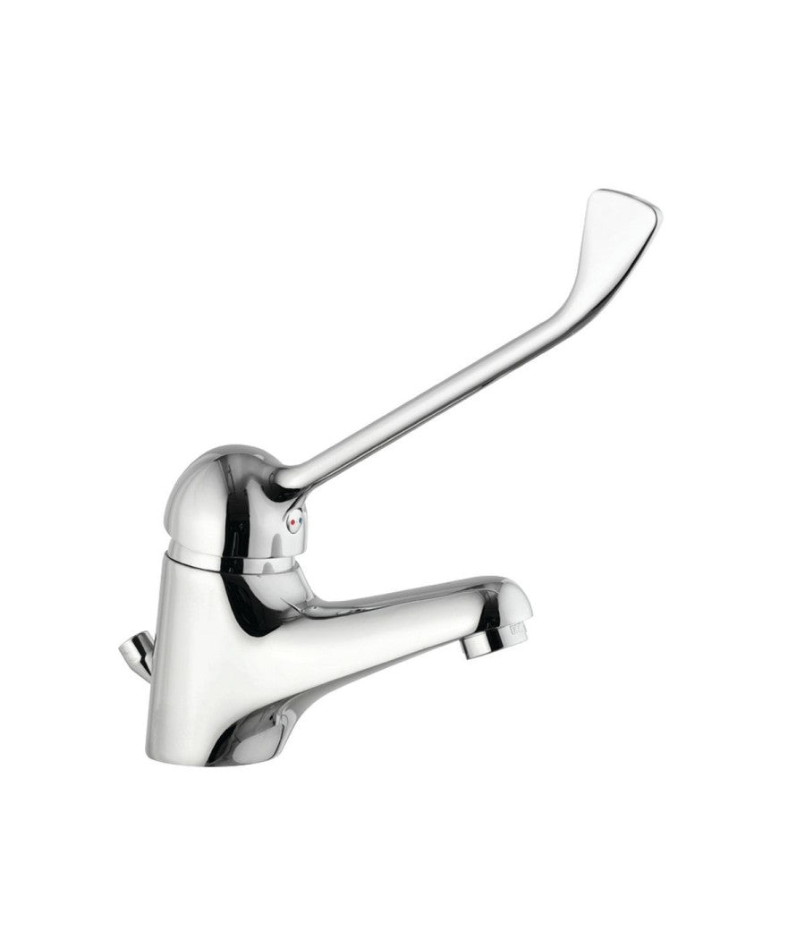 Rubinetto Miscelatore Lavandino Comando A Gomito Leva Lunga Clinica Ristorante         