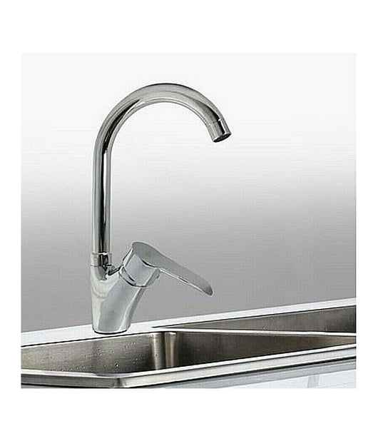 Rubinetto Miscelatore Lavello Cucina Canna Alta Curva Modello Londra 52343a         