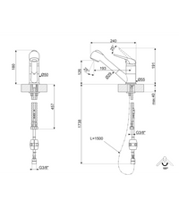 Rubinetto Miscelatore Monocomando Lavello Avena Doccetta Estraibile 52992         
