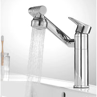 Trade Shop - Rubinetto Miscelatore Per Lavabo Lavandino Girevole 360° Con Doppio Areatore -