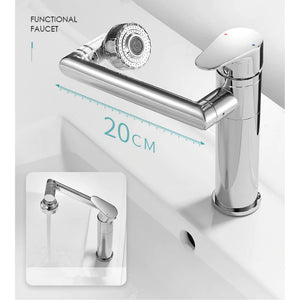 Trade Shop - Rubinetto Miscelatore Per Lavabo Lavandino Girevole 360° Con Doppio Areatore -