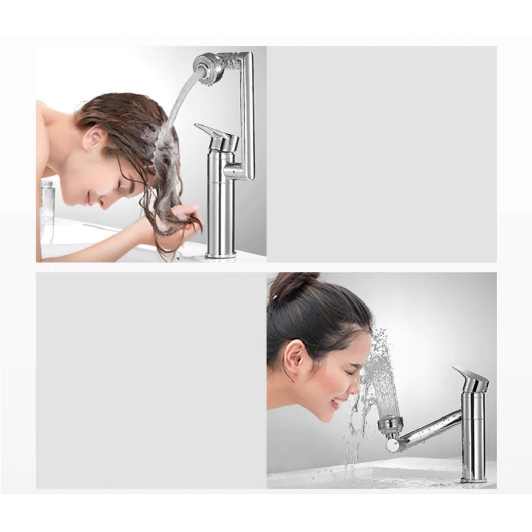 Trade Shop - Rubinetto Miscelatore Per Lavabo Lavandino Girevole 360° Con Doppio Areatore -