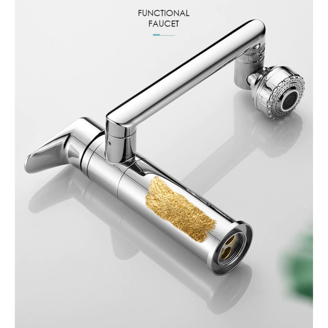 Trade Shop - Rubinetto Miscelatore Per Lavabo Lavandino Girevole 360° Con Doppio Areatore -