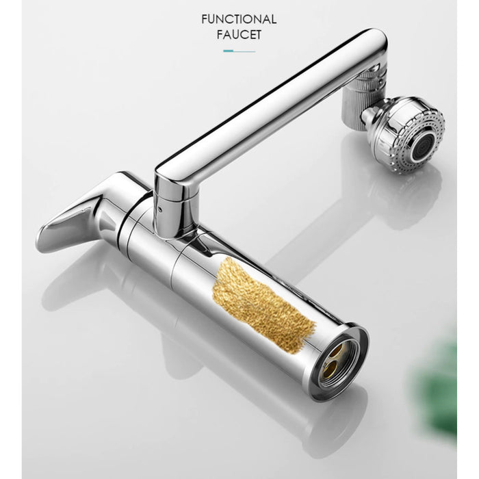 Trade Shop - Rubinetto Miscelatore Per Lavabo Lavandino Girevole 360° Con Doppio Areatore -