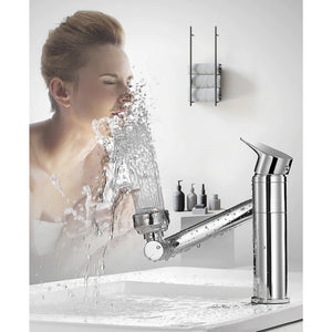 Trade Shop - Rubinetto Miscelatore Per Lavabo Lavandino Girevole 360° Con Doppio Areatore -