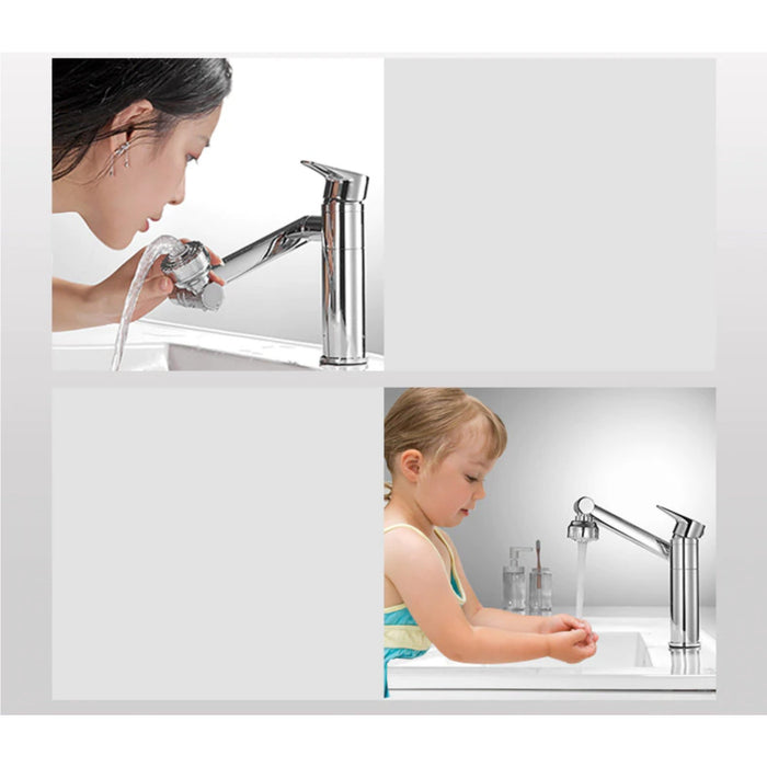 Trade Shop - Rubinetto Miscelatore Per Lavabo Lavandino Girevole 360° Con Doppio Areatore -