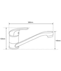 Rubinetto Miscelatore Per Lavello Cucina Canna Lunga Modello Londra 52340a         