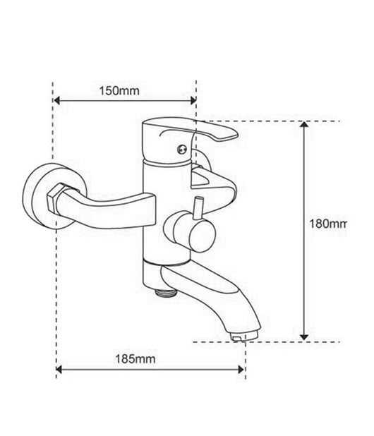 Rubinetto Miscelatore Per Vasca  52791 Monocomando Monoforo Rubinetteria         