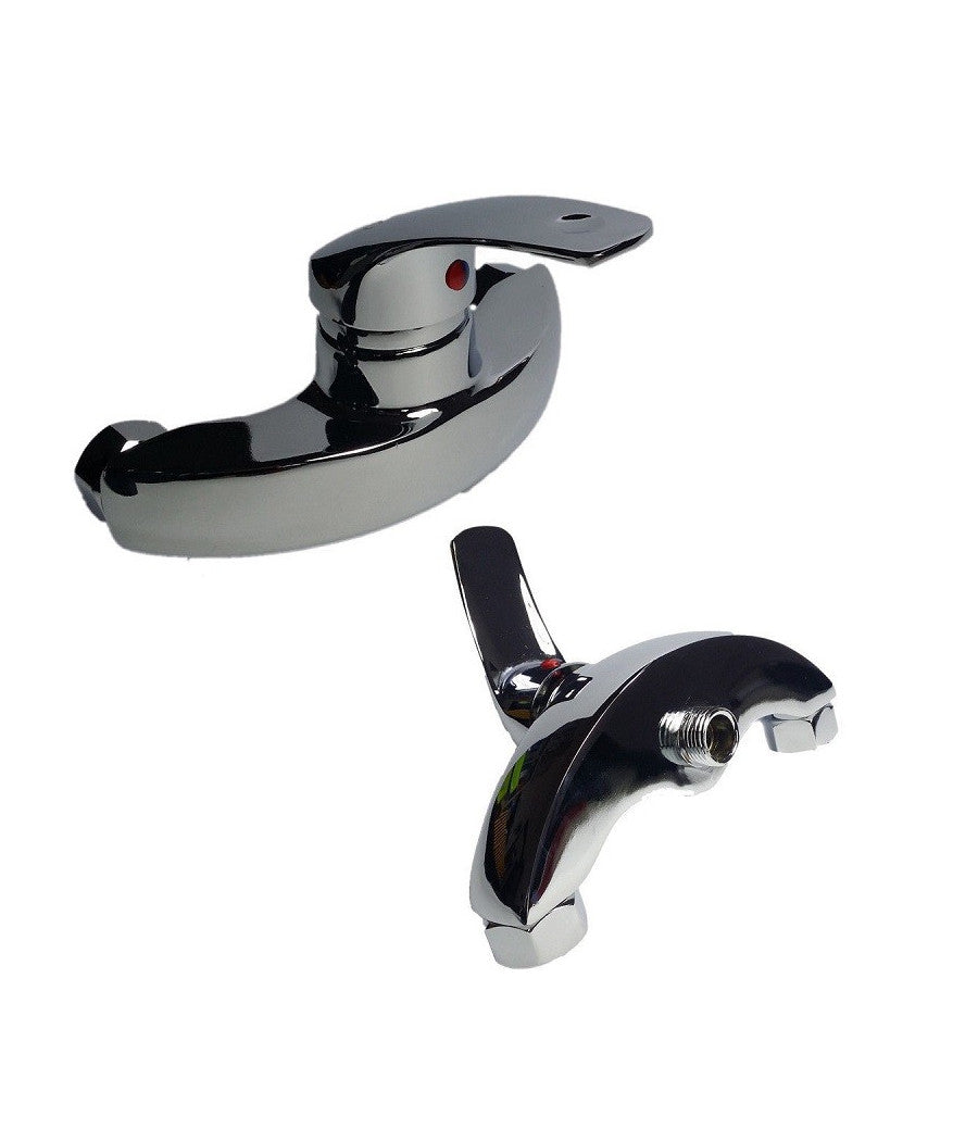 Rubinetto Miscelatore Vasca Da Bagno Cromato Con Attacco Per Doccia 80018         