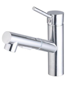 Rubinetto Monocomando Lavello Cucina Con Doccetta Estraibile A Canna Corta Bassa         