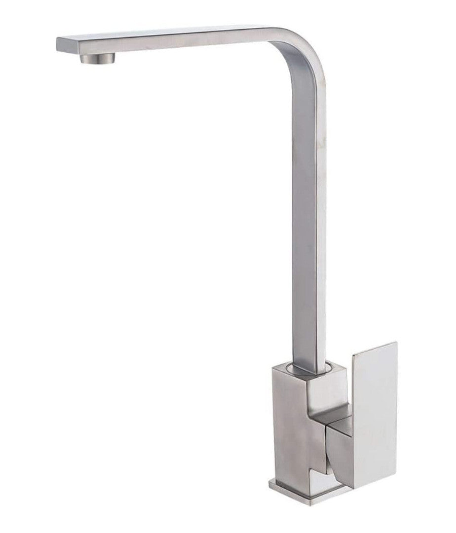 Trade Shop - Rubinetto Monocomando Lavello Cucina Tubo Canna Alta Lunga Quadrata Sail Cube -