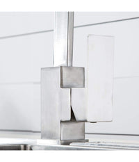 Trade Shop - Rubinetto Monocomando Lavello Cucina Tubo Canna Alta Lunga Quadrata Sail Cube -