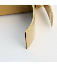 Rubinetto Oro Da Bagno Design Moderno A Cascata Miscelatore Monocomando Dorato         