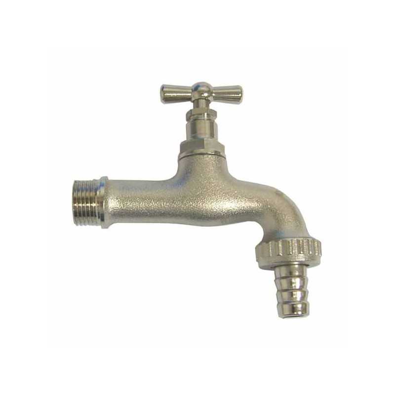 Rubinetto Ottone Nic Vite 1/2" Portagomma 3/4"