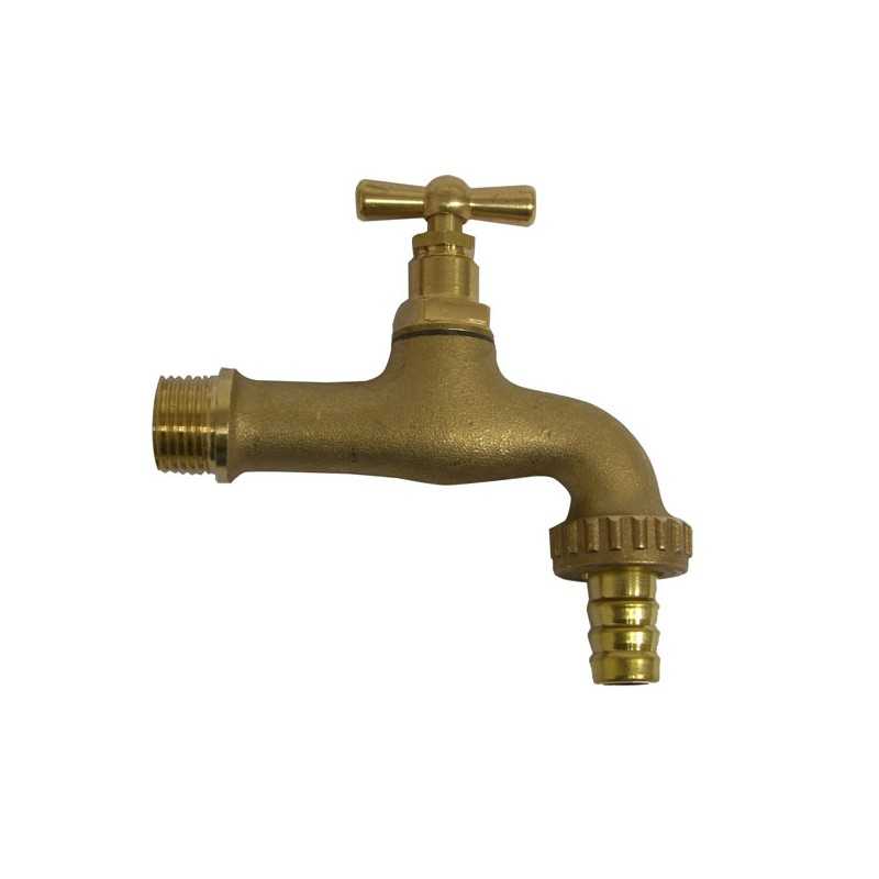 Rubinetto Ottone Sab Vite 1/2" Portagomma 3/4"