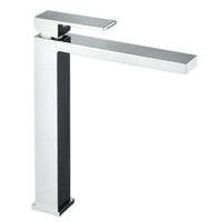 Rubinetto per lavabo alto quadrato con canna alta cromato manhattan
