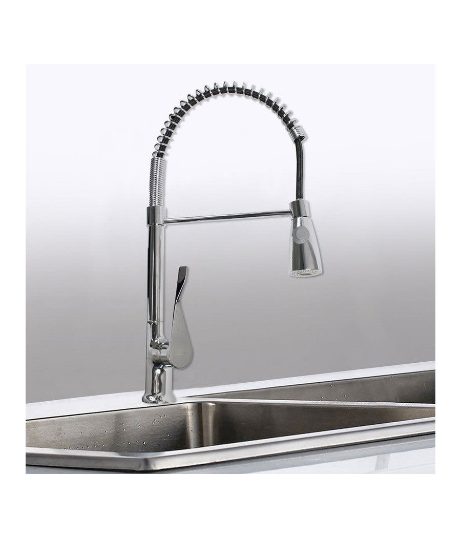 Rubinetto Per Lavello Da Cucina A Canna Alta Con Maniglia A Leva E Doccetta         