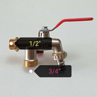 Rubinetto sfera da giardino 1/2 doppio con portagomma