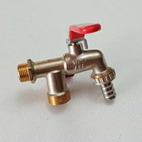 Rubinetto sfera da giardino 1/2 doppio con portagomma