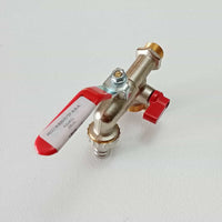 Rubinetto sfera da giardino 1/2 doppio con portagomma