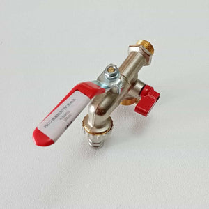 Rubinetto sfera da giardino 1/2 doppio con portagomma