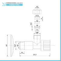 Rubinetto sottolavabo a sfera 1/2 x 10 con chiave darresto