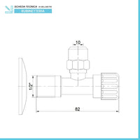Rubinetto sottolavabo con vitone attacchi 1/2 x 10