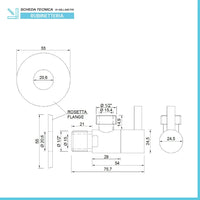 Rubinetto sottolavabo tondo cromato 1/2 x 1/2