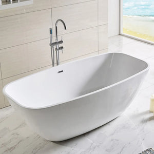 Rubinetto vasca a pavimento freestanding cromato