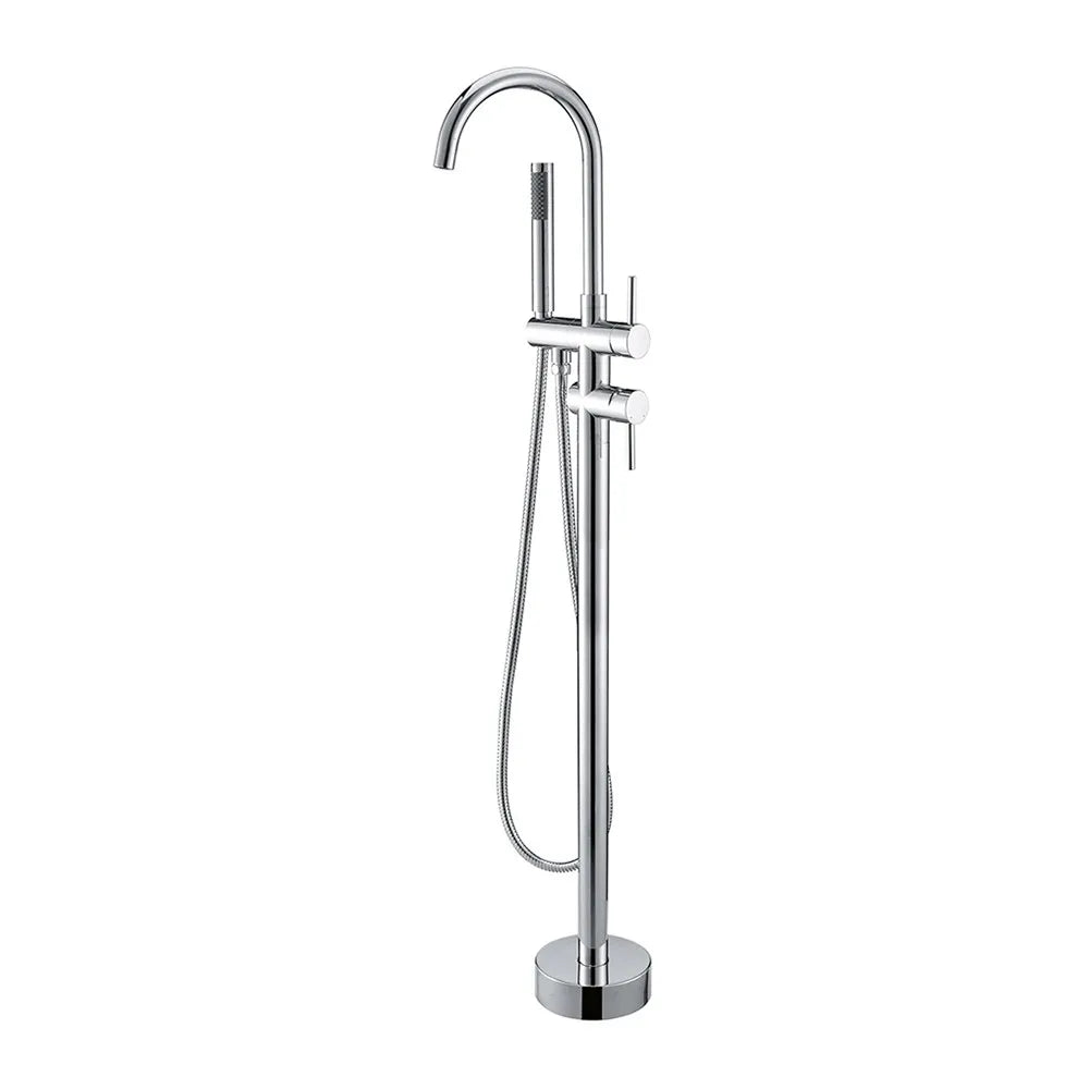 Rubinetto vasca a pavimento freestanding cromato