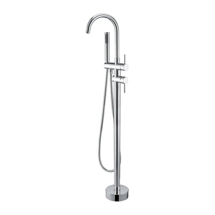 Rubinetto vasca a pavimento freestanding cromato