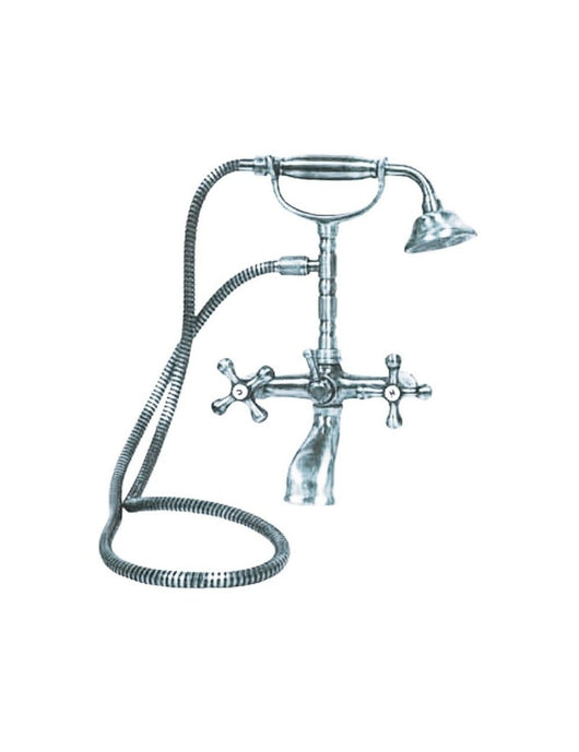 Rubinetto vasca con doccetta cromo Lecce classico