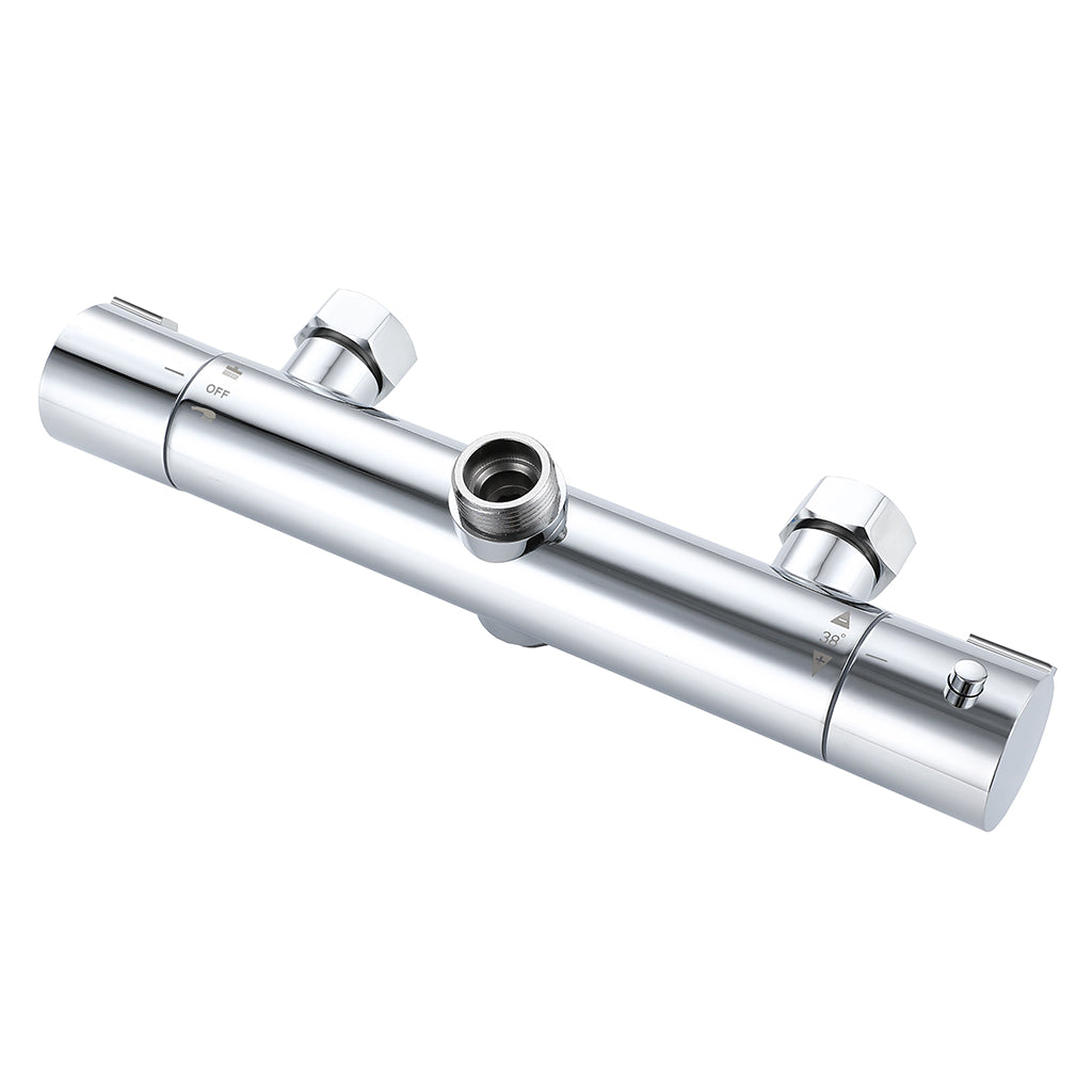 AICA ITALY Colonne Doccia Termostatiche, Set Doccia con Termostato, Soffione e Doccino, Cromo