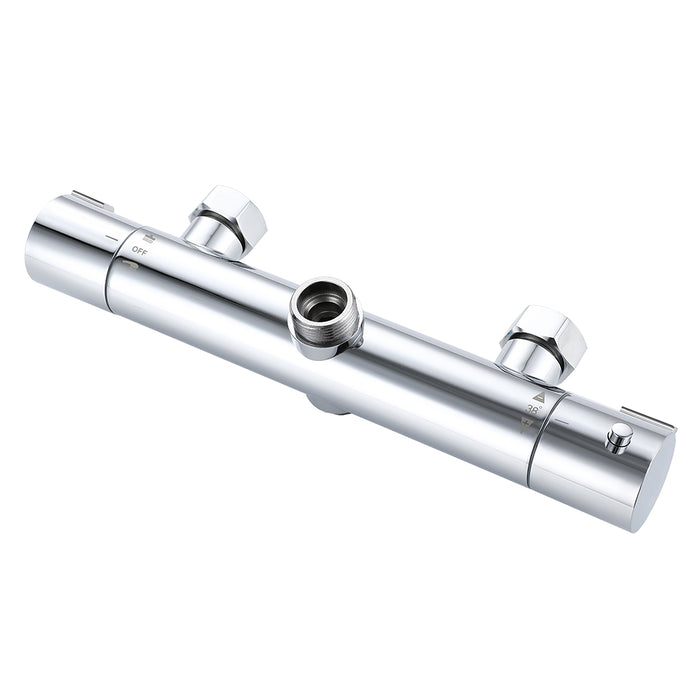 AICA ITALY Colonne Doccia Termostatiche, Set Doccia con Termostato, Soffione e Doccino, Cromo