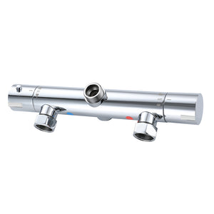 AICA ITALY Colonne Doccia Termostatiche, Set Doccia con Termostato, Soffione e Doccino, Cromo