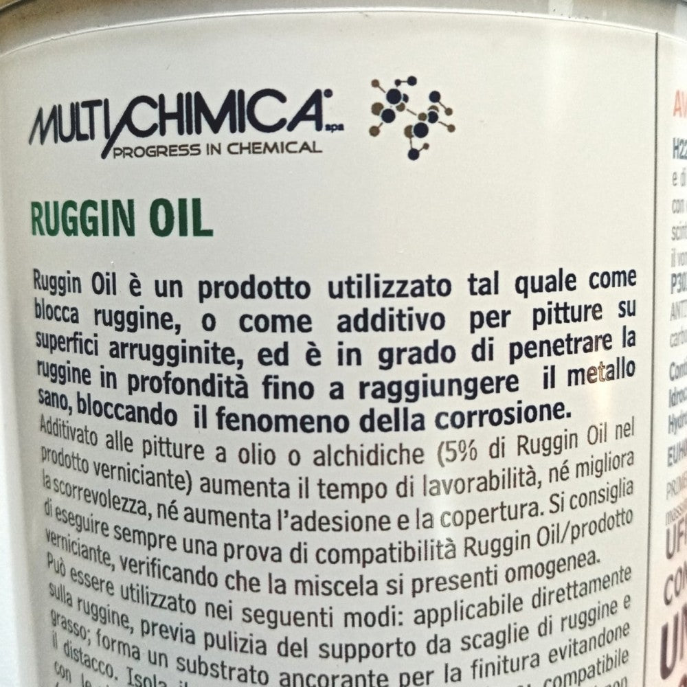 Ruggin oil 1lt blocca ruggine additivo anticorrosivo trasparente per vernice