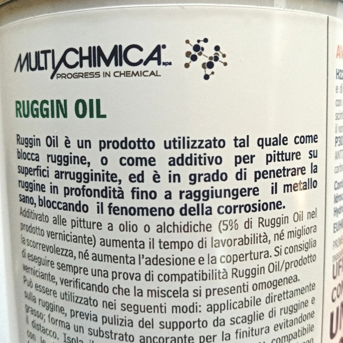 Ruggin oil 1lt blocca ruggine additivo anticorrosivo trasparente per vernice