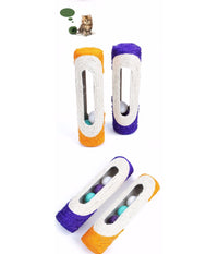 Rullo In Sisal Tiragraffi 29 X 7,5 Cm Con Palline Sonore Gioco Per Gatti         