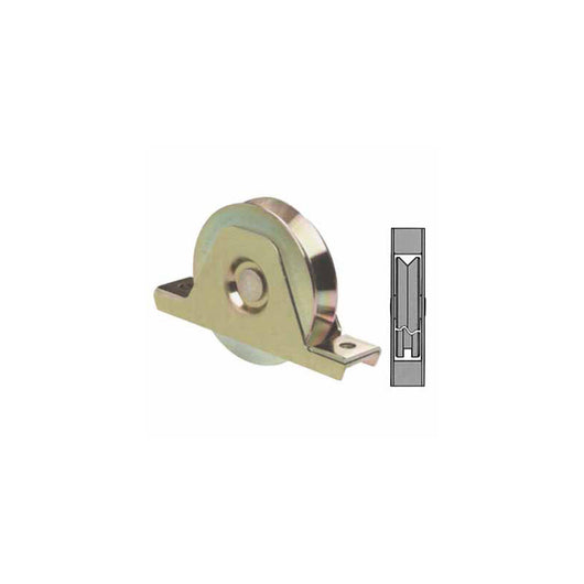 Ruota Cancelli Gola V 120 Supporto 335 Fc