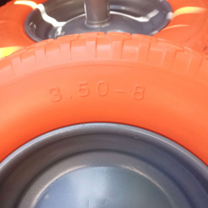 Ruota carriola da 110 / 170mm antiforo asse corto con cuscinetto a sfera