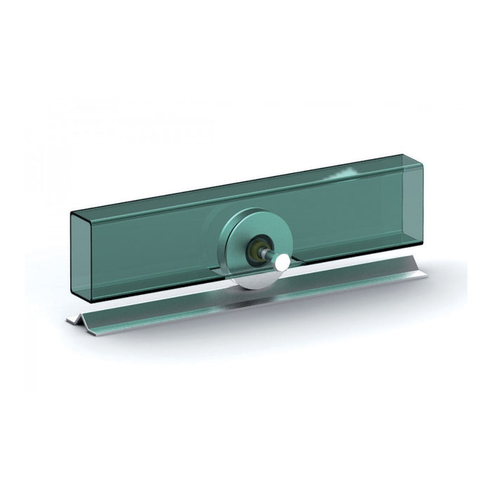 Ruota da 50mm in acciaio zincato per cancelli con 1 cuscinetto a sfera e gola a v