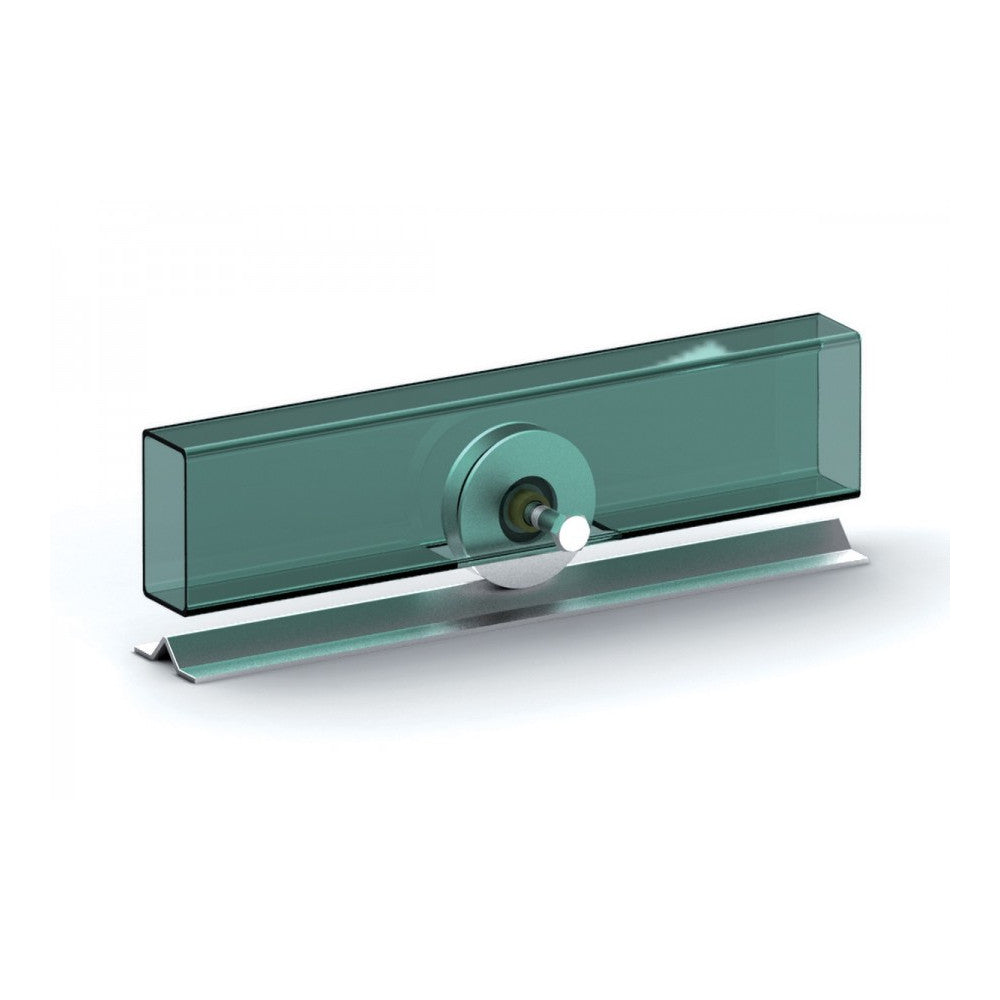 Ruota da 60mm in acciaio zincato per cancelli con 1 cuscinetto a sfera e gola a v