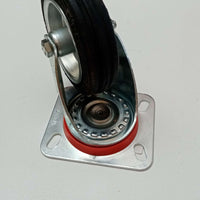 Ruota in gomma da 180mm standard con piastra girevole