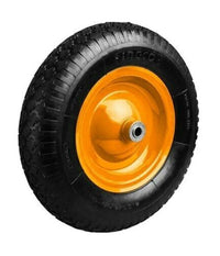 Ruota Pneumatica Gommata Nera Con Cuscinetti Per Carrello Carriola 16" 4.00-8         