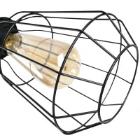 Lampada da Terra in Stile Industriale con 3 Paralumi Regolabili, Interruttore a Pedale, Acciaio Nero, Ф36 x 165cm