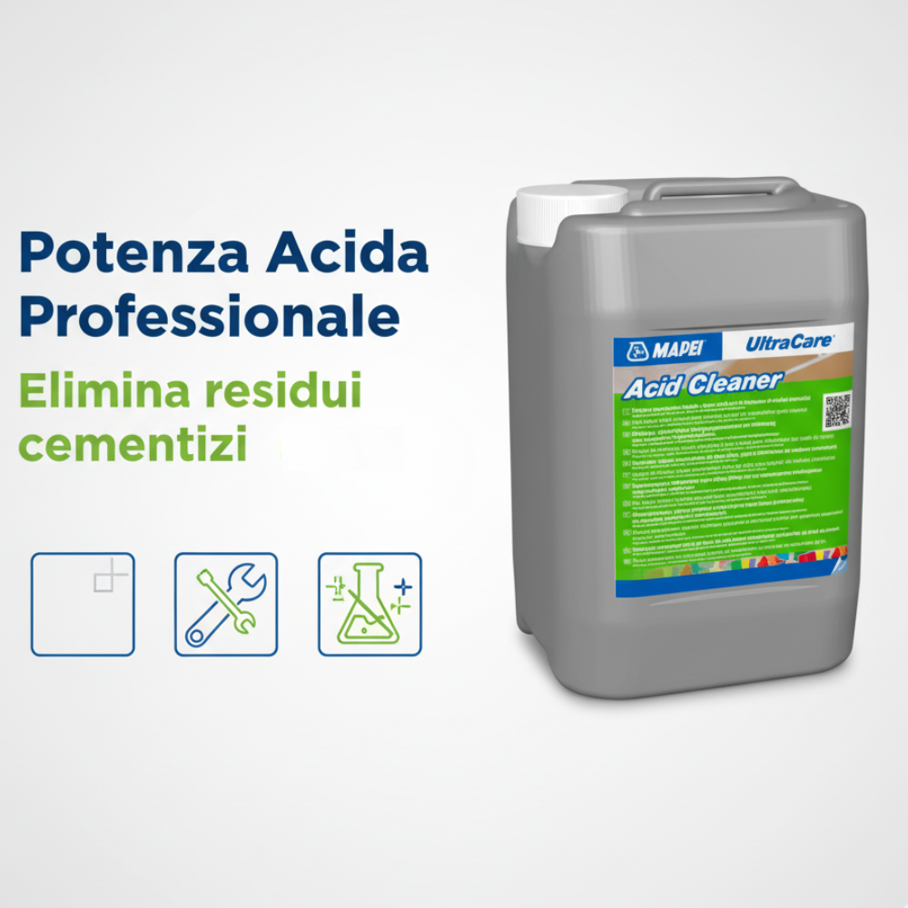Acid cleaner pulitore concentrato acido per residui cementizi 5 litri *** pezzi 2 pz, confezione 1